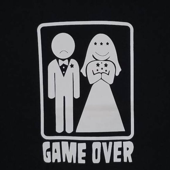 New "Game Over" Funny Men's Silkscreen T-Shirt. Available From Small-2XL. - Picture 2 of 2